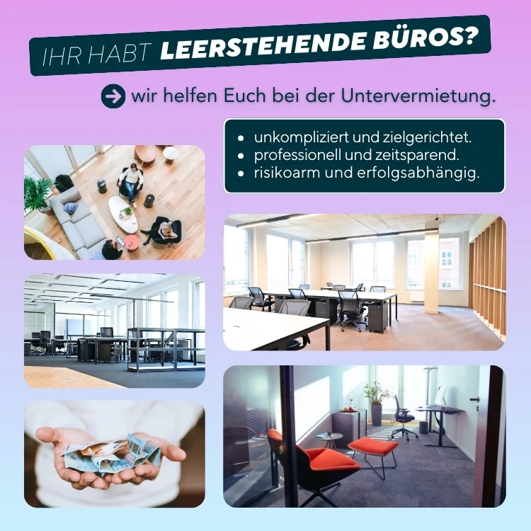 Büros mit hellomonday erfolgreich untervermieten Büros mit hellomonday erfolgreich untervermieten